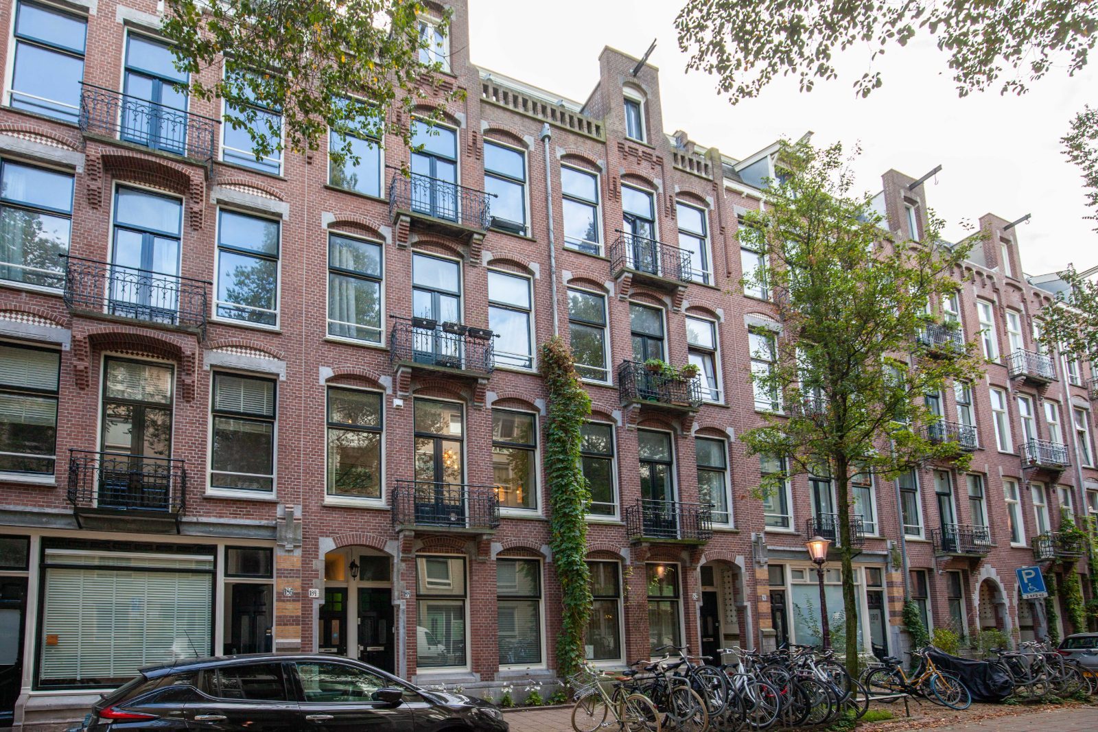 The brick townhouses of the Vrolikstraat in Amsterdam Oost
