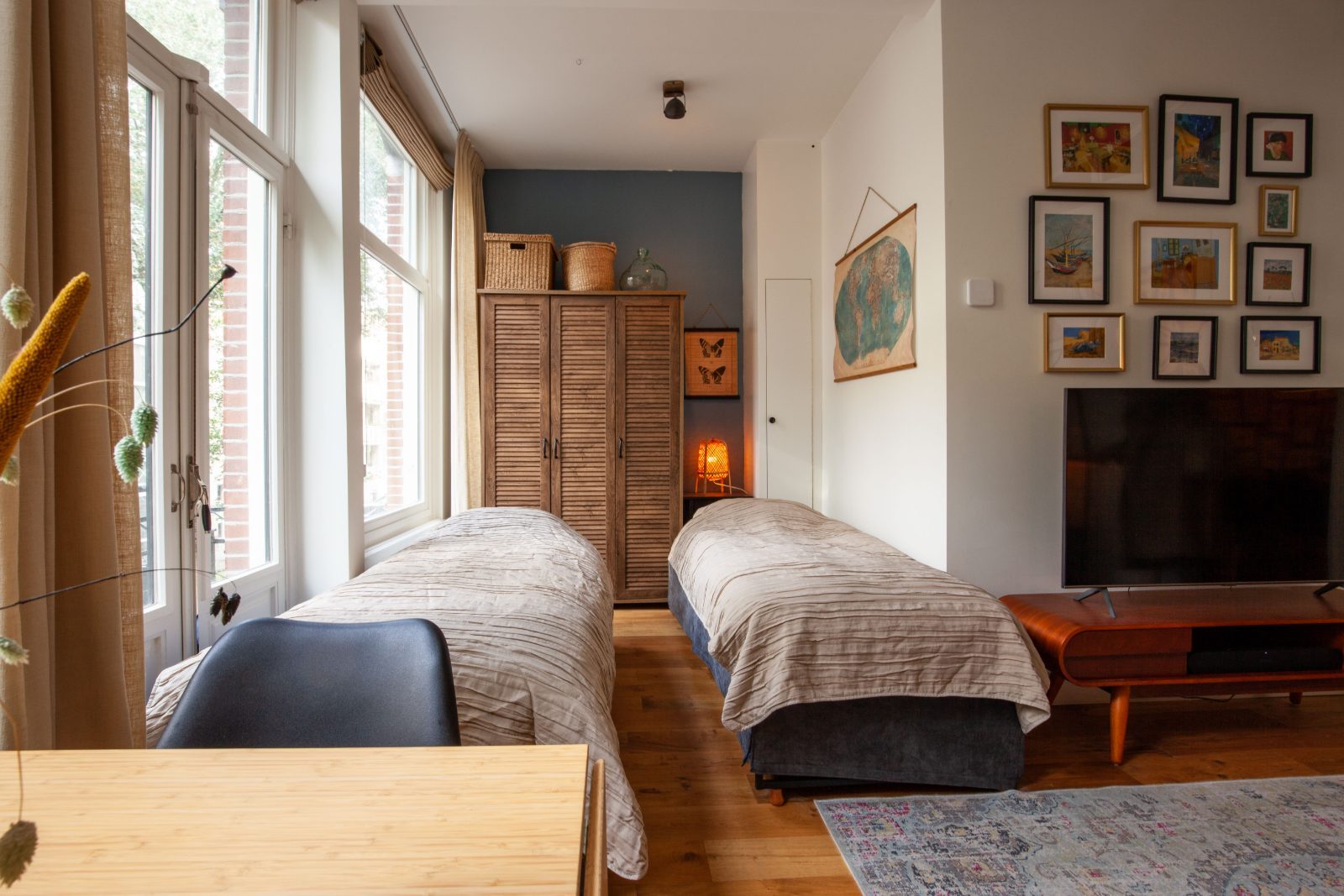 Wardrobe and beds detail